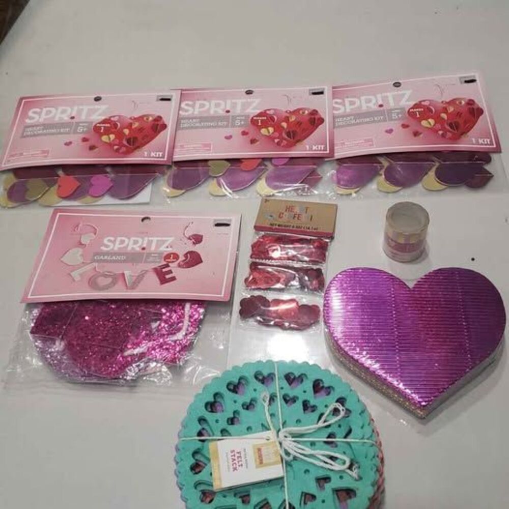 Heart-themed arts and crafts